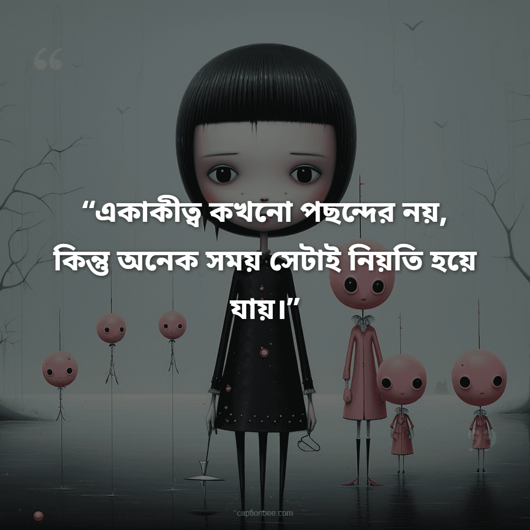 একাকীত্ব কখনো পছন্দের নয়, কিন্তু অনেক সময় সেটাই নিয়তি হয়ে যায়।