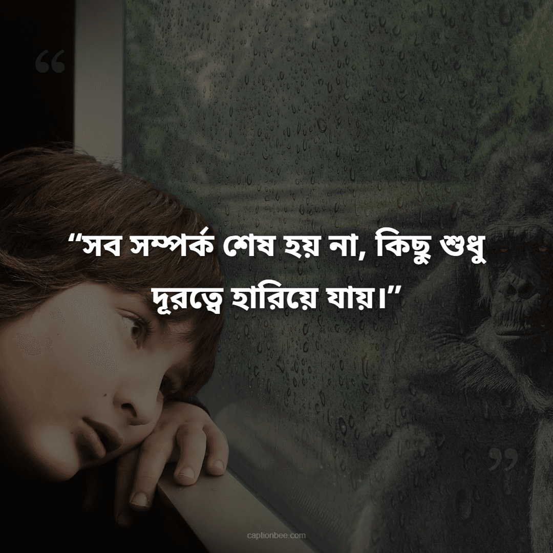 সব সম্পর্ক শেষ হয় না, কিছু শুধু দূরত্বে হারিয়ে যায়।