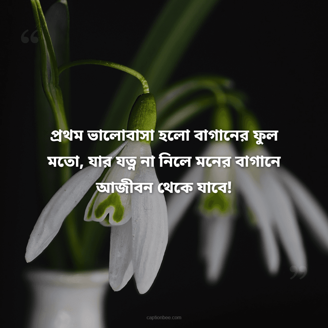 প্রথম ভালোবাসা হলো বাগানের ফুল মতো, যার যত্ন না নিলে মনের বাগানে আজীবন থেকে যাবে!