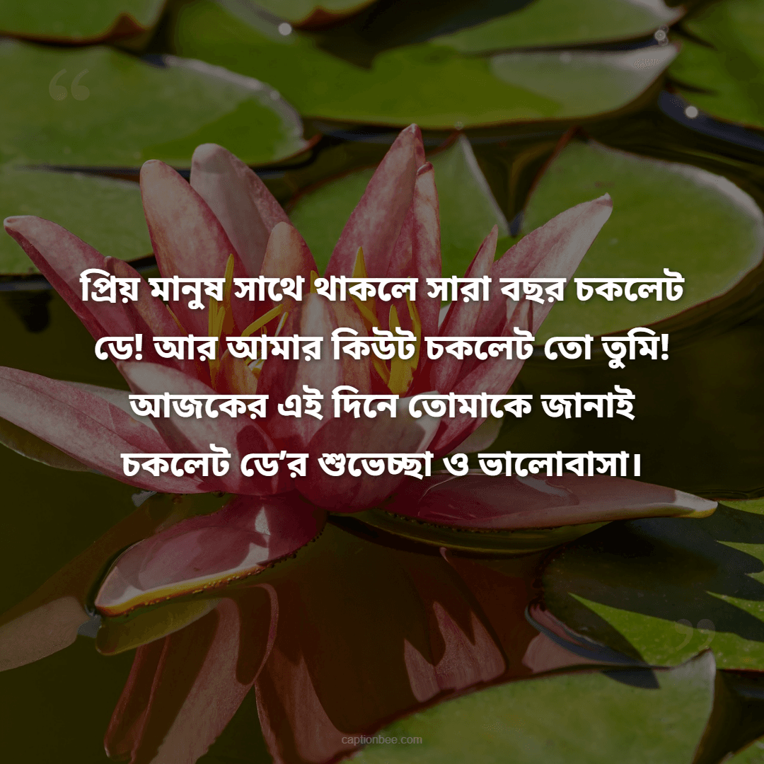 প্রিয় মানুষ সাথে থাকলে সারা বছর চকলেট ডে! আর আমার কিউট চকলেট তো তুমি! আজকের এই দিনে তোমাকে জানাই চকলেট ডে’র শুভেচ্ছা ও ভালোবাসা।