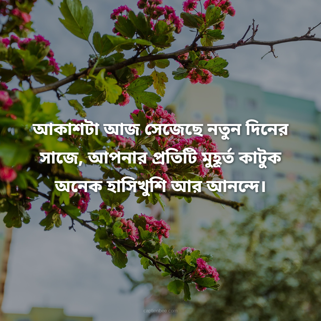 আকাশটা আজ সেজেছে নতুন দিনের সাজে, আপনার প্রতিটি মুহূর্ত কাটুক অনেক হাসিখুশি আর আনন্দে।