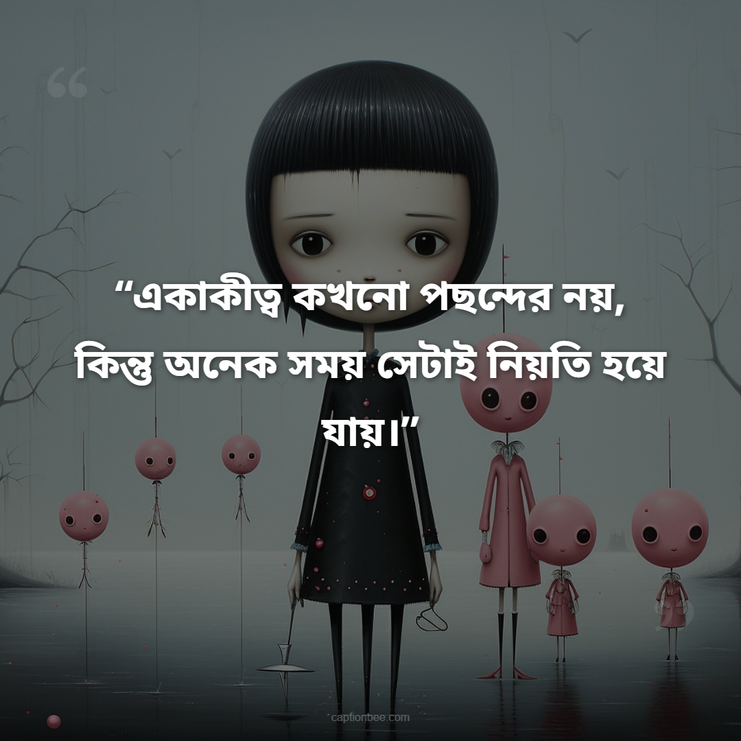 একাকীত্ব কখনো পছন্দের নয়, কিন্তু অনেক সময় সেটাই নিয়তি হয়ে যায়।