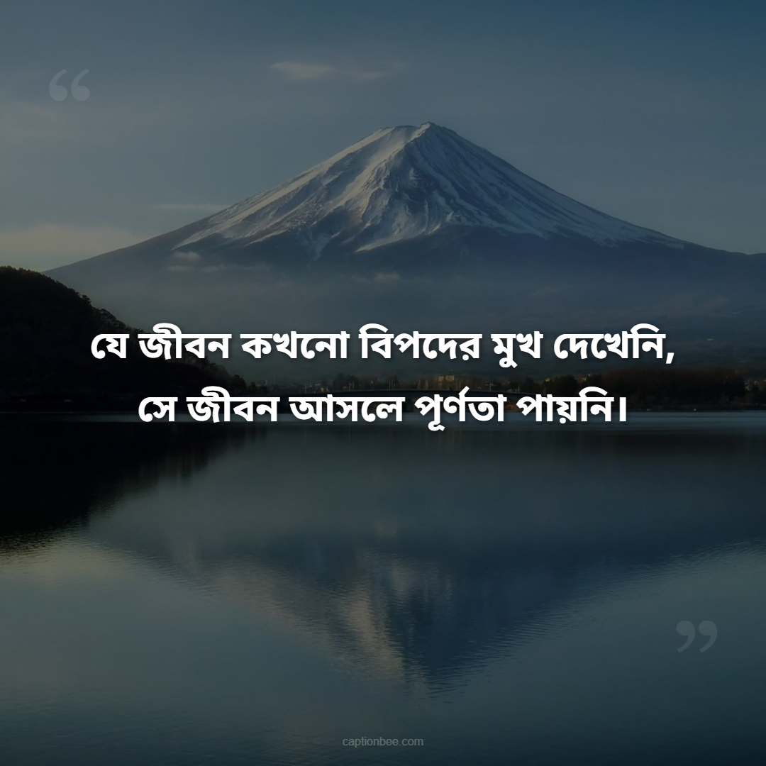 বিপদ মানুষকে ভাঙে না, বরং বিপদ মানুষকে নতুন করে গড়ে তোলে।