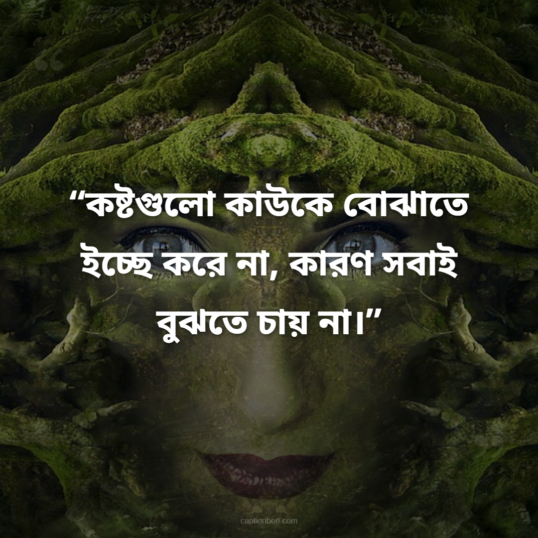 কষ্টগুলো কাউকে বোঝাতে ইচ্ছে করে না, কারণ সবাই বুঝতে চায় না।