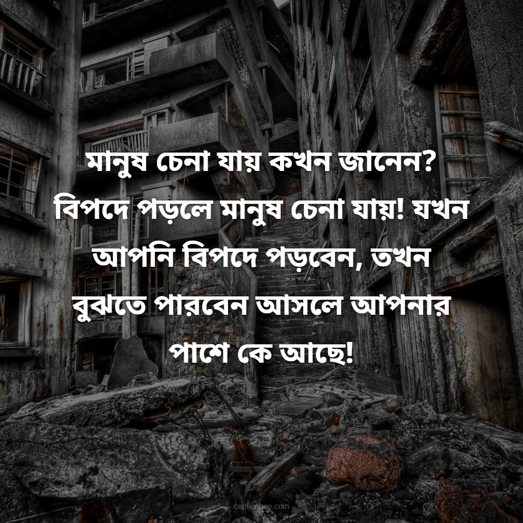 মানুষ চেনা যায় কখন জানেন বিপদে পড়লে মানুষ চেনা যায়! যখন আপনি বিপদে পড়বেন, তখন বুঝতে পারবেন আসলে আপনার পাশে কে আছে!